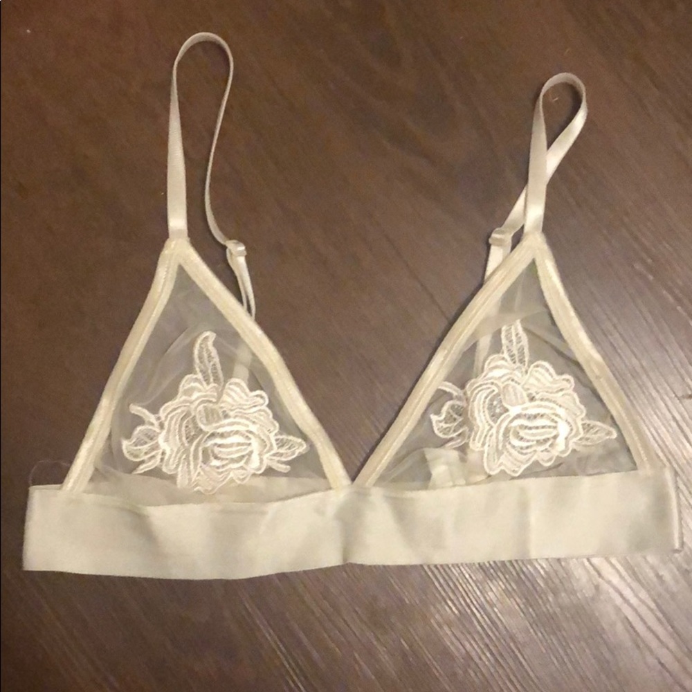 Kimchi Blue Mesh Embroidered Bralette